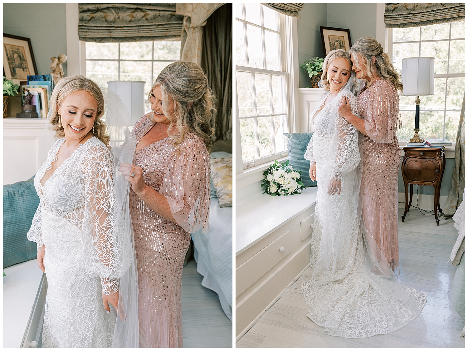 A bride and her mother share a sweet moment featured in Signature Magazine.